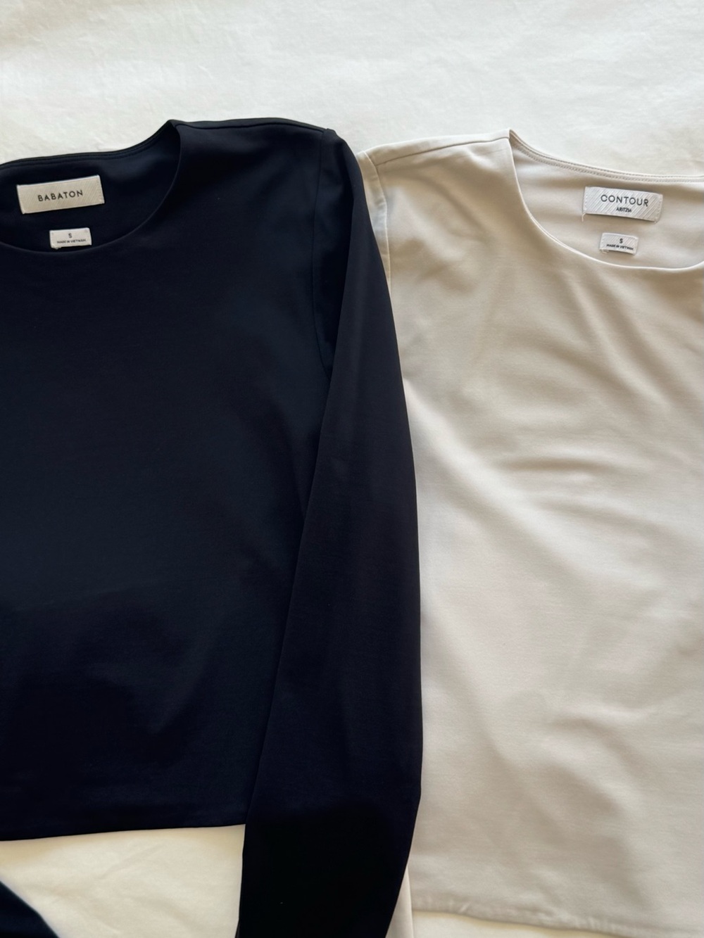 Babaton 2 Long Sleeve Crewneck Tee — Black and Cream